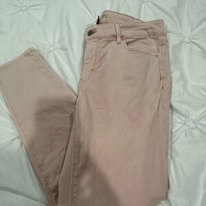 White House Black Market Blush Cropped Jeans